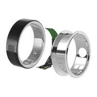 Bague Intelligente TM21 Entièrement Métallique en Acier Inoxydable 316, Étanche 5ATM, Contrôle Tactile par Vibration, Bague de Santé SOS, OEM