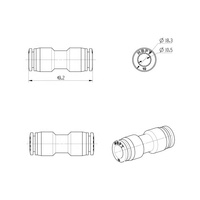 Raccords de tuyauterie pneumatiques à couplage rapide pour baignoire à remous en plastique moderne écologique, coudes de raccordement pour salle de bain, vente en gros