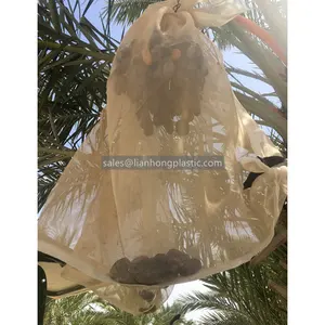 Sac de date anti-insecte en PE leno, sacs de contrôle des pucherons à couverture monofilament avec cordon de serrage