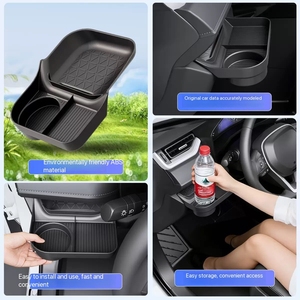 Caja <span class=keywords><strong>de</strong></span> Almacenamiento Lateral del Conductor con Portavasos <span class=keywords><strong>de</strong></span> Silicona para <span class=keywords><strong>Toyota</strong></span> <span class=keywords><strong>RAV4</strong></span> y Wildlander 2025, Organizador Oculto, Accesorios Interiores - Product Image 4
