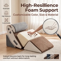 Coussin de soutien ergonomique multifonctionnel lavable pour la nuque, le bas du dos et les pieds, idéal pour la lecture et l'allaitement