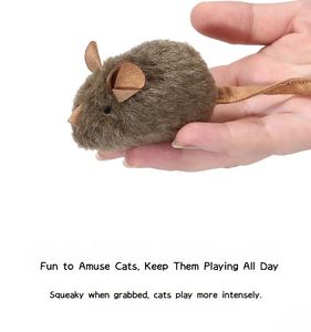 Giocattoli Interattivi: Topo di Peluche a Carica Manuale, Giocattolo per Gatti, Topo di Peluche per Animali Domestici, Giocattoli per Gatti a Forma di Ratto che Corre - Product Image 6