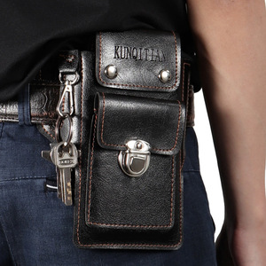 Nuova Borsa Porta Cellulare Multifunzionale da <span class=keywords><strong>Uomo</strong></span> 2026, Custodia per Telefono da <span class=keywords><strong>Cintura</strong></span> in Pelle, <span class=keywords><strong>Portafoglio</strong></span> - Product Image 4