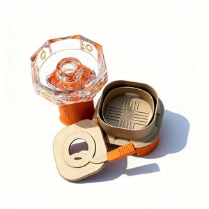 Juego de cuencos para hookah portátiles con mango de silicona, olla de shisha integrada y espaciador de carbón, dispositivo de gestión de calor HMD - Product Image 2