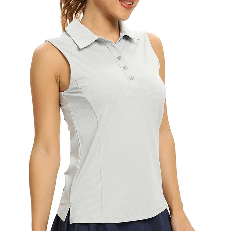 Ladies Gym Sportswear Premium Sleeveless Tennis T-Shirt Quick Dry Golf Shirt Woman