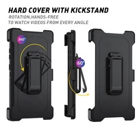 Étui de téléphone avec clip de ceinture noir en PC+TPU, vente chaude, support rotatif à 360 degrés, coque de téléphone combinée pour Samsung S26 S26 Ultra S26 Plus A-2630