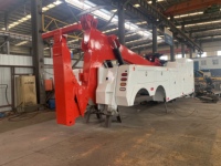 Chariot de dépannage hydraulique robuste de 25 tonnes avec flèche de récupération, élévateur de roues et stabilisateurs pour camions de remorquage - Vente directe usine