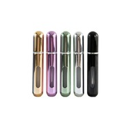 Flacon Pulvérisateur Cosmétique de Voyage Rechargeable et Recyclable 5 ml, Mini Vaporisateur de Parfum Portable en Cuir de Luxe