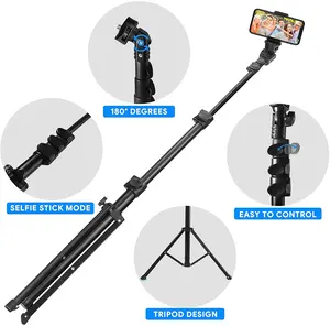 Portable MultiFunctional Selfie Video Photography Camera Tripod Cell Phone Vlog Selfie Stick Tripod With Wireless Camera Shutter