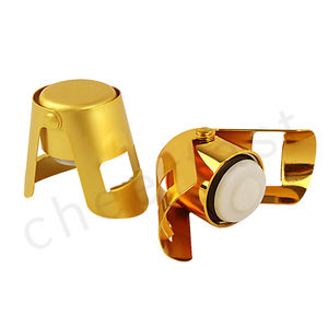 จุกปิดขวดแชมเปญโลหะสีทอง พร้อมซีลซิลิโคนกันอากาศ สำหรับไวน์สปาร์คกลิ้ง  ทำจากสแตนเลสสตีล  รองรับการสลักโลโก้ด้วยเลเซอร์ - Product Image 2