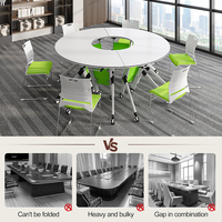 Table de réunion pliable moderne sur mesure, table de conférence pliable en mélamine pour salle de formation