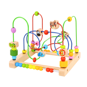 <span class=keywords><strong>Juego</strong></span> de posavasos con cuentas de bosque de madera de enebro colorido para niños pequeños - Product Image 1