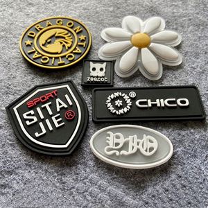 Custom Logo 3D Soft Heat Press Transfer for Velcro <b>Labels</b> Patches <b>Transparent</b> Silicone Iron Blood PVC Rubber for Hat Decoration - Product Image 3