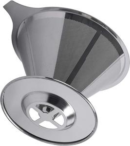 ที่ชงกาแฟแบบไม่ใช้ซ้ำได้ทำจากสเตนเลสสตีลใช้ซ้ำได้304ที่กรองไร้กระดาษกรวยกรองทำความสะอาดง่าย - Product Image 4