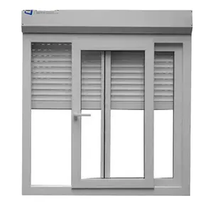 Ventanas correderas de vidrio de aluminio con persianas insertadas diseño de privacidad de persiana incorporada