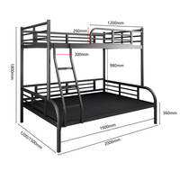 Lit superposé à capsule en acier Durable à la mode, lit superposé à double étage avec échelle pour hôtel et hôtel pour jeunes