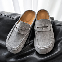 Mules Penny Loafer en daim à enfiler pour hommes – Confortables, plates, décontractées, pour la marche en extérieur