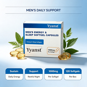 Capsules de Gélules Molles Énergie & Sommeil pour Hommes 1000mg 120 unités – Soutien Énergétique Quotidien et Nuit Réparatrice – Complément Alimentaire Herbal OEM - Product Image 3