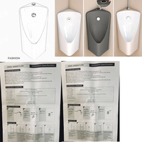 Urinoir intelligent pour hommes, pour toilettes publiques, avec capteur, vanne de séparation à alimentation par le haut