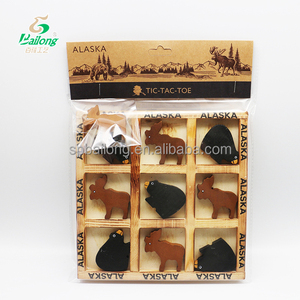 Gioco del Tris in Legno Fatto a Mano con Design Animale Personalizzato, Stile Rustico Decorativo - Product Image 1