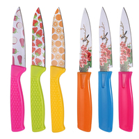 Ensemble de couteaux de cuisine multifonctions Couteau à fruits tranchant avec manche en bois Portable pour dortoir bureau éplucheur inclus