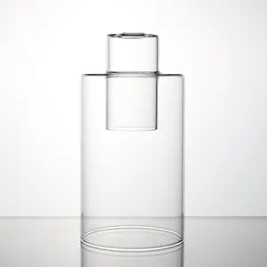 تصميم بسيط حسب الطلب من المصنع غطاء زجاجي أسطواني شفاف عالي الانتشار بديل مظلل زجاجي بذريات