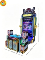 Machine de jeu d'arcade de tir à monnayeur pour 2 joueurs Super Marksman 2 avec système de rédemption de tickets pour centre de jeux
