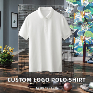 Camisa de Verano de Manga Corta Blanca para Hombre de Mediana Edad, con Logotipo Personalizado OEM, Bordado, Diseño Impreso, Tejido Transpirable - Product Image 2