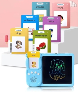 Bambini cognitivo Flashcard LCD da disegno Tablet elettronica <span class=keywords><strong>parole</strong></span> inglesi dispositivo <span class=keywords><strong>di</strong></span> apprendimento educativo bambino parlante Flash card giocattolo - Product Image 2