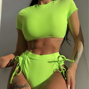 Nuevo <span class=keywords><strong>Bikini</strong></span> de Dos Piezas con Cordones y Tirantes en la Cintura Alta - Product Image 2