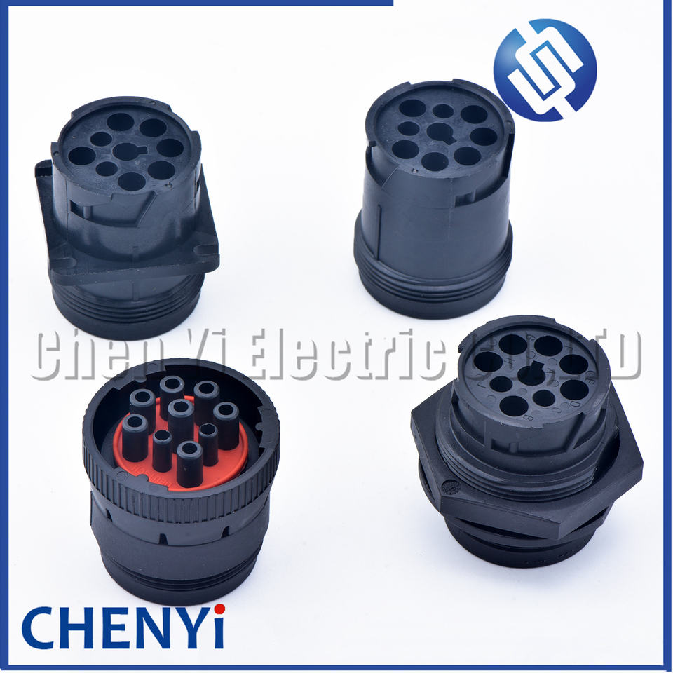 9 Pin Auto Diagnosctic Tool circular Plug Connector HD16-9-1939S HD10-9 ...