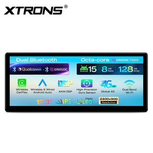 Autoradio Android 12,3 pouces pour Jeep/Dodge/Chrysler UNISOC 7865 8+128 Go Écran QLED AKM 7604 Double sortie coaxiale BT CE - XTRONS - Product Image 2