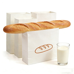 Sacs d'achats écologiques biodégradables personnalisés, emballages pour la restauration rapide, sacs en papier kraft pour emporter - Product Image 4