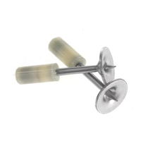 200 pièces pistolet à ongles manuel feu rond clou fixe cheville Mini plafond artefacts en alliage de Zinc tailles 25mm 32mm 42mm 7.3mm 8.5mm diamètre