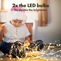 Guirlandes lumineuses LED blanc chaud Yiliang, fil de cuivre, IP44, Ra80, décorations de Noël en plein air, longueur personnalisable