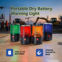 Feu de signalisation LED portable haute luminosité avec interrupteur, alimenté par batterie, clignotant de sécurité