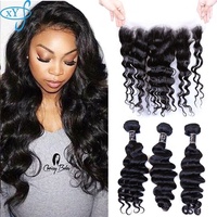 Wig Rambut Asli XYS Produk Baru Mewah 13*4 Lace Frontal, Wig Rambut Asli dengan Lace Transparan, Wig Wanita Berkualitas Tinggi untuk Kecantikan dan Kepribadian Muda
