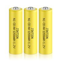 1.2V 1200mAh NiCd Pil Hücresi AA Çubuk Tip Sarı PVC Acil Durumlar İçin Şarj Edilebilir