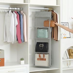 Organisateur de sacs suspendu transparent anti-poussière pour armoire, rangement mural en tissu non tissé pour sacs à main, maison, chambre - Product Image 6