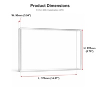Couvercles magnétiques modernes résistants aux UV pour affiches, protection de boîtes UPC pour la 30e anniversaire, protection acrylique directe usine