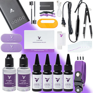 Kit de Extensiones de <span class=keywords><strong>Cabello</strong></span> con Cinta V-Light de Iniceviolet Herramienta de Conexión Invisible para <span class=keywords><strong>Cabello</strong></span> Humano Indio - Product Image 1
