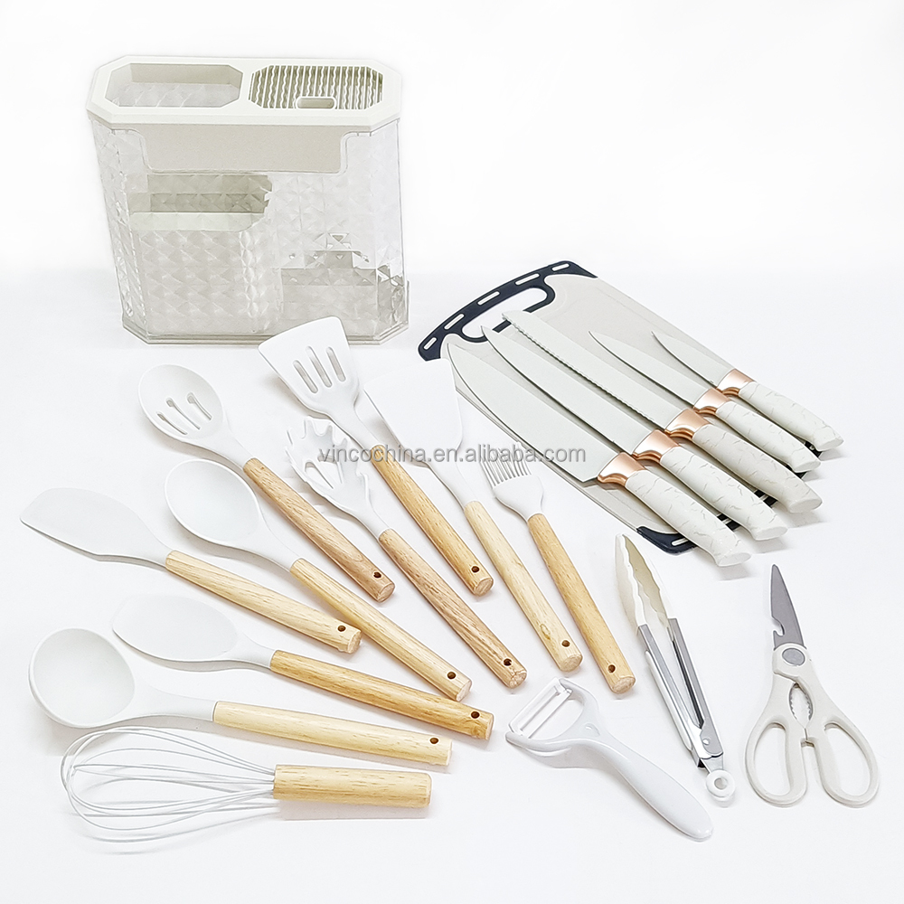20 PCS Kitchen Silicone Cooking Utensils Set with Knife Set Cutting Board and Holder · image 5