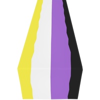 Chemin de table personnalisé non binnaire série arc-en-ciel gay, ornement de table en polyester pour les rassemblements festifs et les fêtes à thème à domicile