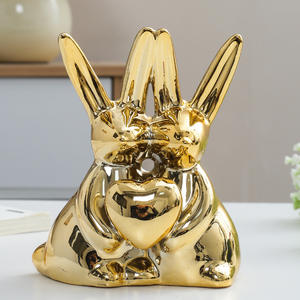 Armoire à vin en céramique en forme de <span class=keywords><strong>lapin</strong></span>, décoration d'intérieur, décoration artistique pour la maison et le bureau, Pâques - Product Image 5