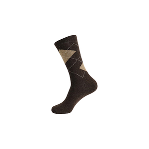 Calzini da uomo in lana a metà polpaccio per la stagione invernale alla moda su misura in maglia Argyle stile Casual per il commercio all'ingrosso - Product Image 4