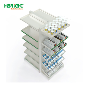 Highbright Single-<b>sided</b> Pharmacy Shelving <b>Unit</b> with Adjustable Angled Tiers - Product Image 5