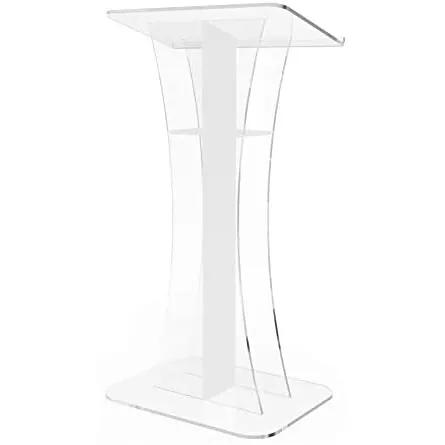 Factory Custom Designs Best Sell Easy Assembly white Cross Required Clear Acrylic Lectern Used Acrylic Podium