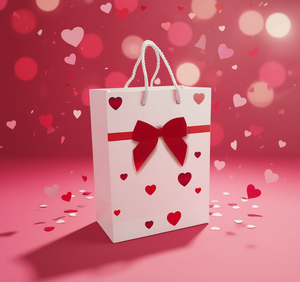 Sacchetto Regalo con Fiocco Rosso, Stampa Fustellata per San Valentino - Product Image 2