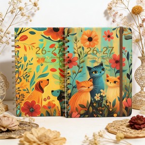 Agenda Espiral Transfronteriza <span class=keywords><strong>de</strong></span> Alta Estética, Planificador Anual A5 2026-2027, Personalizable en Inglés, Regalo - Product Image 3