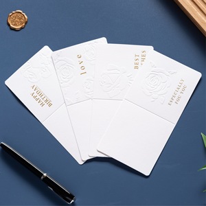 Kích thước nhỏ gấp dập nổi tăng thiệp chúc mừng thiệp chúc mừng sản xuất - Product Image 2